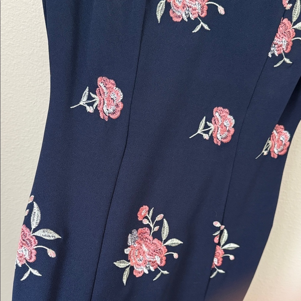 Spring Wedding Dress Honey and Rosie Floral Navy Dress Small - Picture 3 of 6